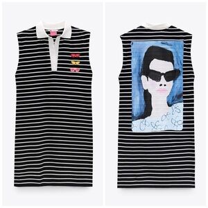 Zara Striped Sleeveless Mini Dress